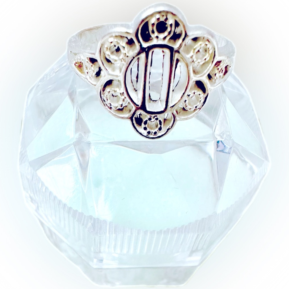Woman’s Silver Ring with case estimated size 8